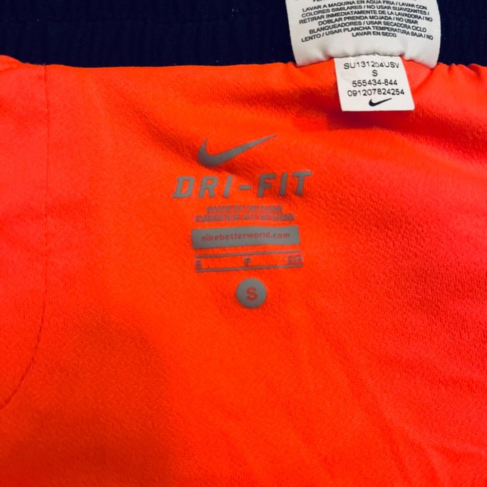 Nike Dri-Fit Bright Orange /Black Running Shorts for Women's Size Small - Picture 5 of 5